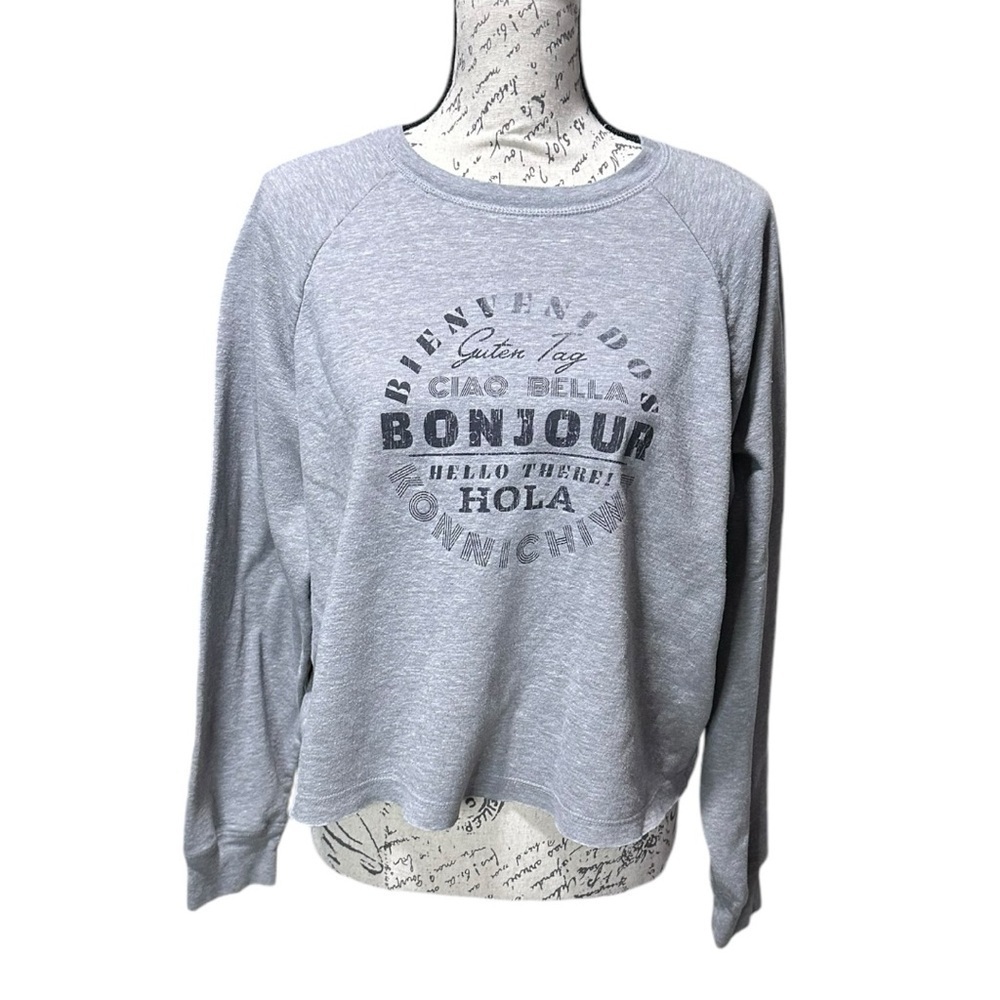 MAEVE by Anthropologie Lightweight Cropped Sweatshirt Size Medium